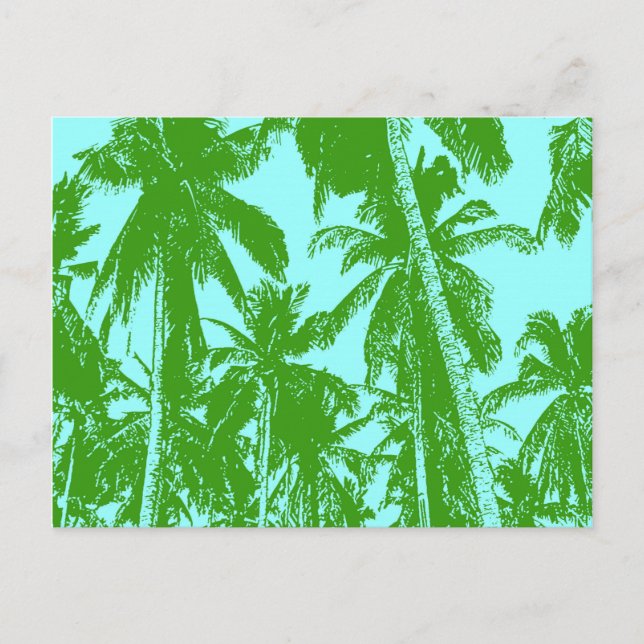 Carte Postale Conception de palmiers graphiques (Devant)