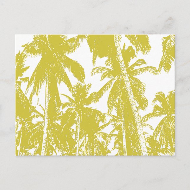 Carte Postale Conception de palmiers graphiques (Devant)