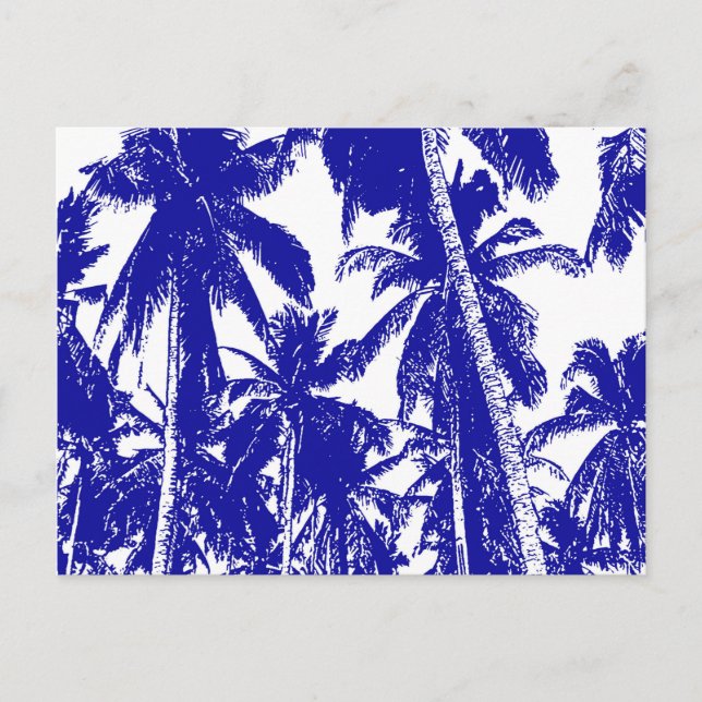Carte Postale Conception de palmiers graphiques (Devant)