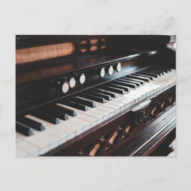 Carte Postale Conception de piano mignonne (Devant)