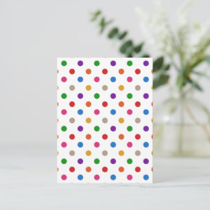 Carte Postale Conception de points colorés arc-en-ciel de couleu