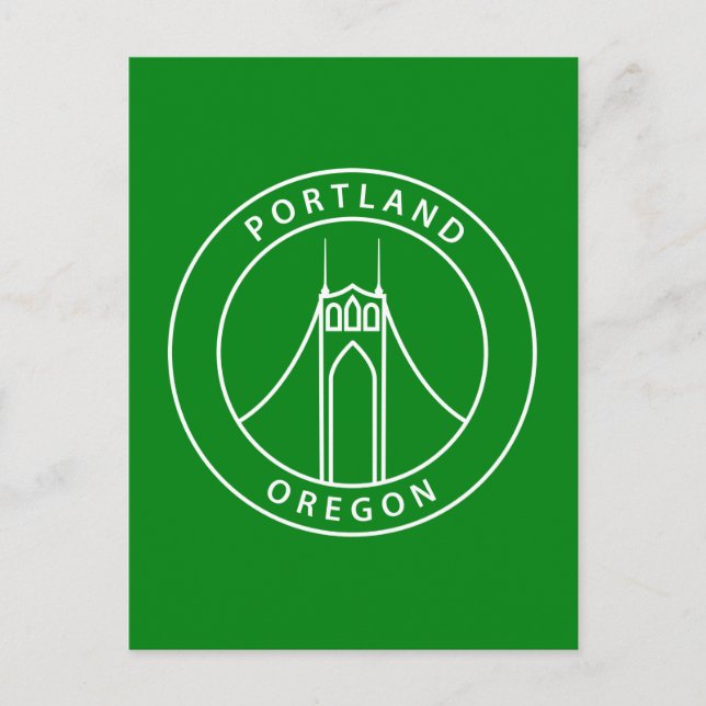 Carte Postale Conception de Portland Oregon (Devant)
