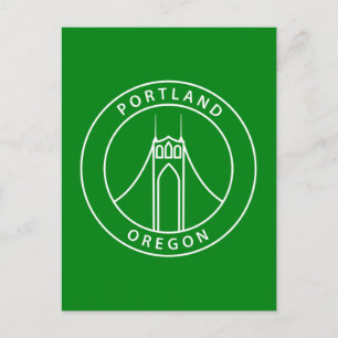Carte Postale Conception de Portland Oregon
