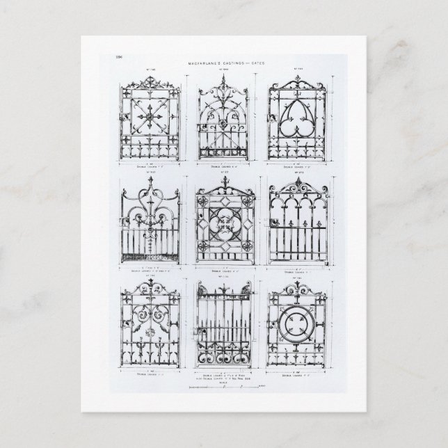 Carte Postale Conception de rails en fonte, de 'Macfarlane's (Devant)