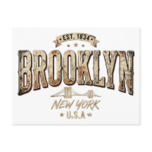 Conception de script doré orné de Brooklyn New Yor