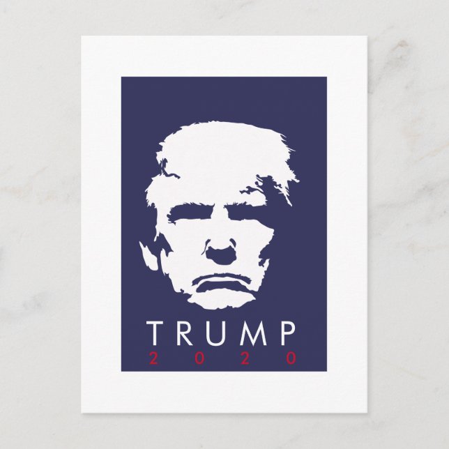 Carte Postale Conception de silhouette simple TRUMP 2020 (Devant)