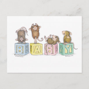 Carte Postale Conception de souris maison®