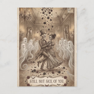 Carte Postale Conception de squelettes dansant toujours pas mala