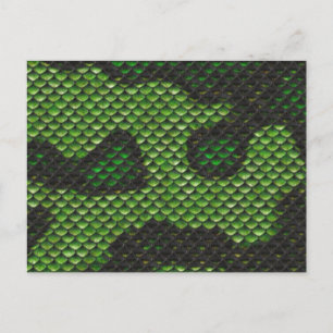 Carte Postale Conception de style Camo de la peau de serpent ver