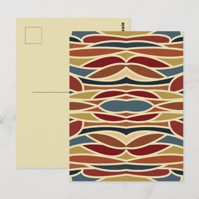 Carte Postale Conception de style vitrail opaque géométrique (Devant / Derrière)