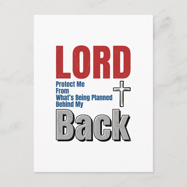 Carte Postale Conception de t-shirt de foi chrétienne Lord Prote (Devant)