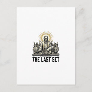 Carte Postale Conception de t-shirt vintage religieux DJ The Las