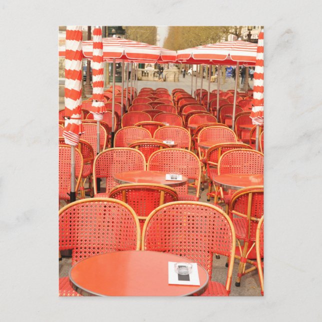 Carte Postale Conception de tables rouges (Devant)