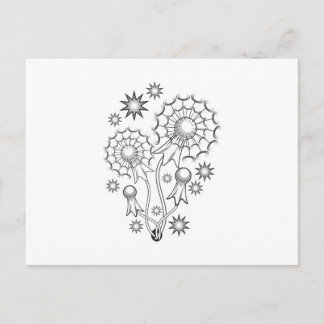 Carte Postale Conception de tatouage Dandelion