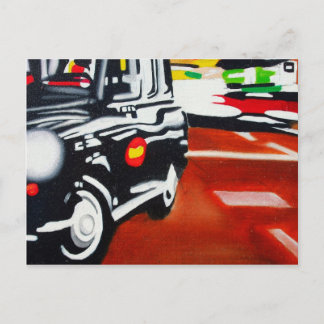 Carte Postale conception de taxi noir de londres