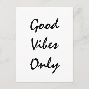 Carte Postale Conception de texte "Good Vibes Only"
