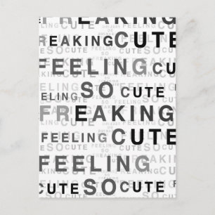 Carte Postale Conception de texte qui me sent si follement migno