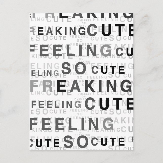 Carte Postale Conception de texte qui me sent si follement migno (Devant)