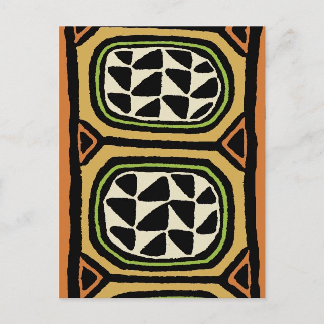 Carte Postale Conception de textile Kuba africain (Devant)