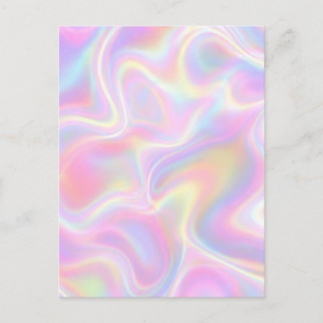 Carte Postale Conception de tourbillon holographique pastel vibr (Devant)