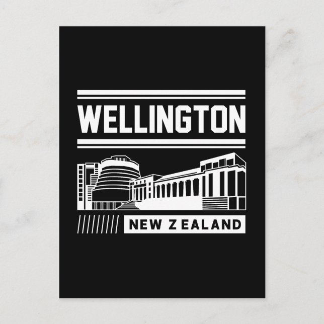 Carte Postale Conception de typographie moderne à Wellington Nou (Devant)