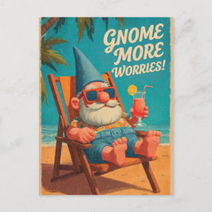Carte Postale Conception de vacances à la plage de gnome de styl