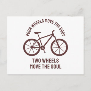 Carte Postale Conception de vélo cool - Deux roues qui font boug