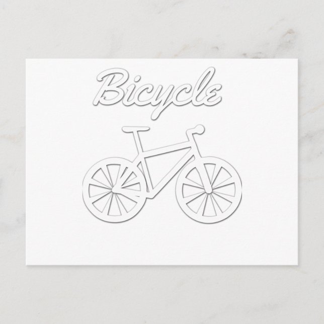 Carte Postale Conception de vélo simple (Devant)