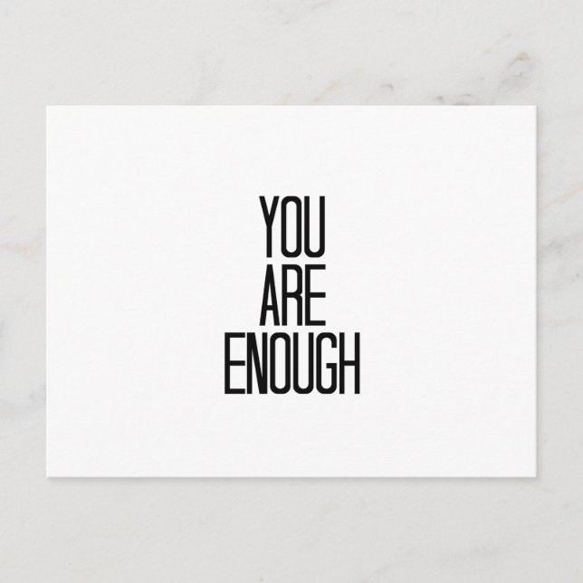 Carte Postale Conception D'Encouragement Minimaliste - Vous Êtes (Devant)