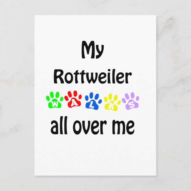 Carte Postale Conception des marches Rottweiler (Devant)