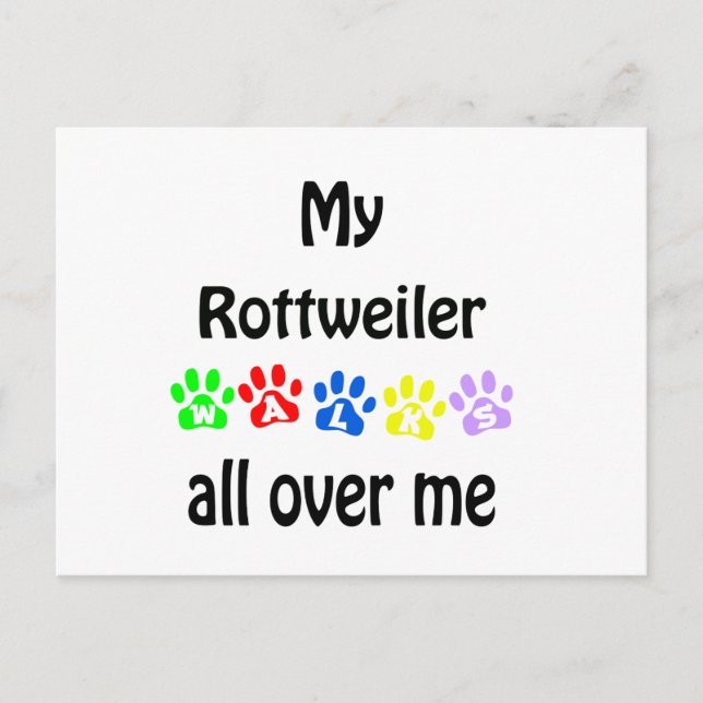 Carte Postale Conception des marches Rottweiler (Devant)
