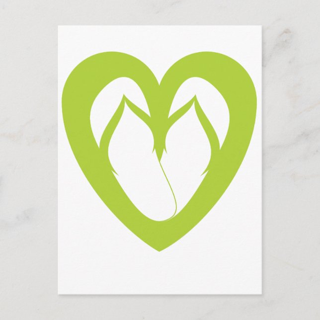 Carte Postale Conception des tongs verts 1 (Devant)