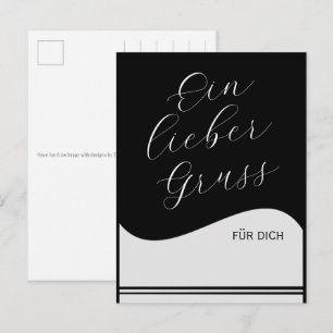 Carte Postale Conception d'étiquettes – Dégradé de gris en vague