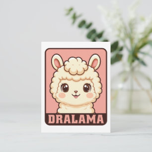 Carte Postale Conception d'illustration de lama mignon