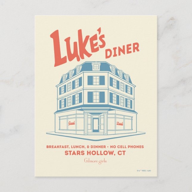 Carte Postale Conception du diner de Luke Stars Hollow (Devant)