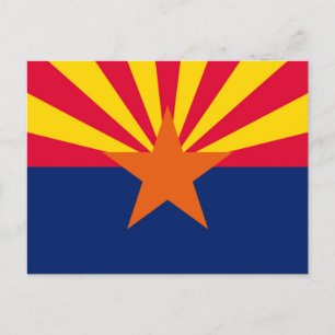 Carte Postale Conception du drapeau de l'État de l'Arizona