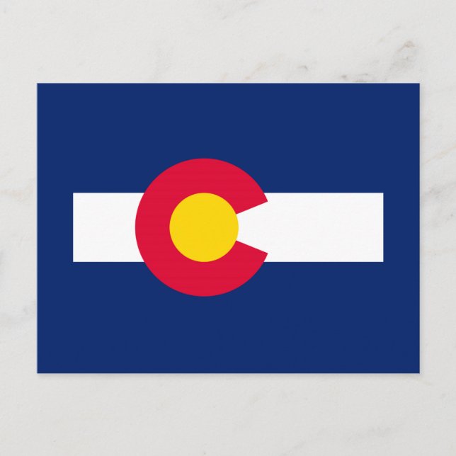 Carte Postale Conception du drapeau de l'État du Colorado (Devant)