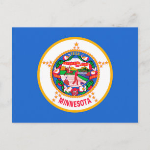 Carte Postale Conception du drapeau de l'État du Minnesota