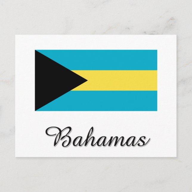 Carte Postale Conception du drapeau des Bahamas (Devant)