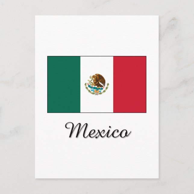 Carte Postale Conception du drapeau du Mexique (Devant)