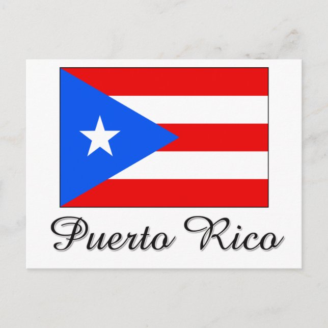 Carte Postale Conception du drapeau Porto Rico (Devant)