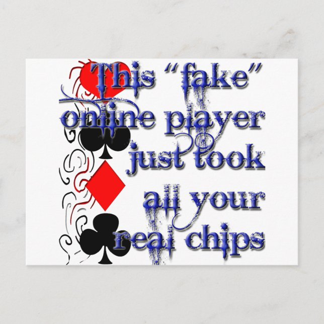 Carte Postale Conception du joueur de poker (Devant)