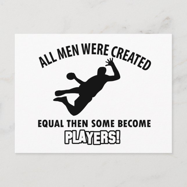 Carte Postale Conception du lecteur de handball cool (Devant)