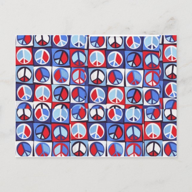 CARTE POSTALE CONCEPTION DU SIGNE DE PAIX (Devant)
