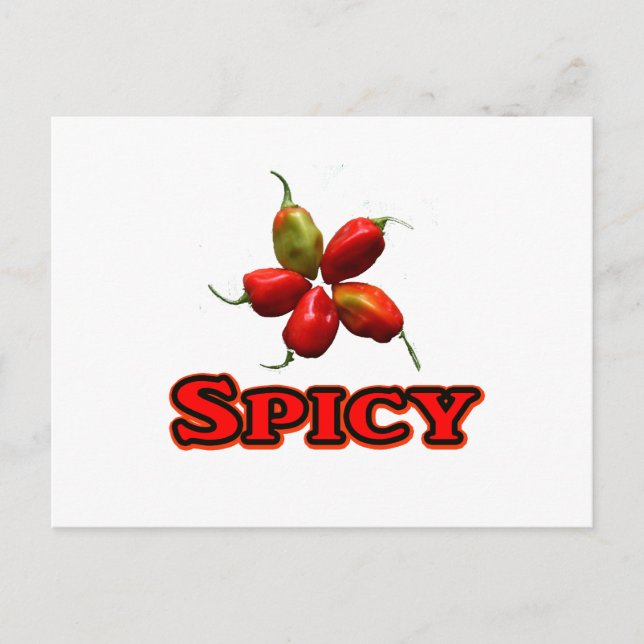 Carte Postale Conception épicée de cinq poivrons à chaud Habaner (Devant)