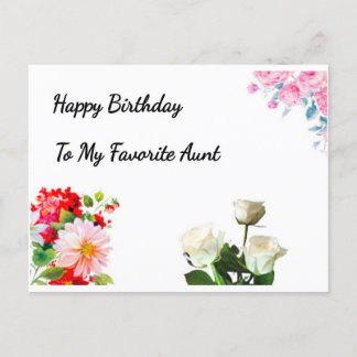 Carte Postale Conception florale Searcy Joyeux anniversaire Tant