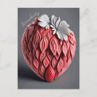 Conception fraise sur arrière - plan gris
