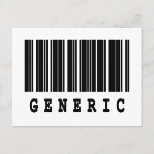 Carte Postale conception générique de code-barres