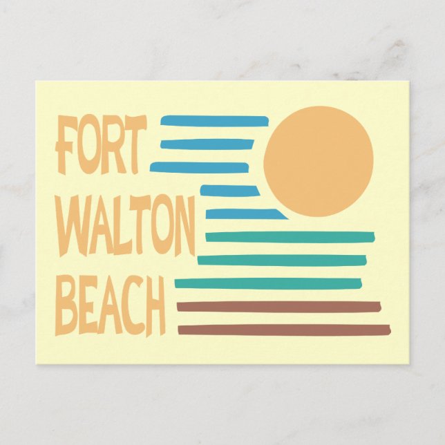 Carte Postale Conception géométrique de Fort Walton Beach (Devant)