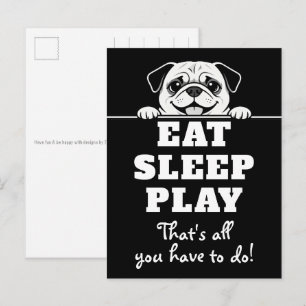 Carte Postale Conception minimaliste d'animaux mignons - Chien 2